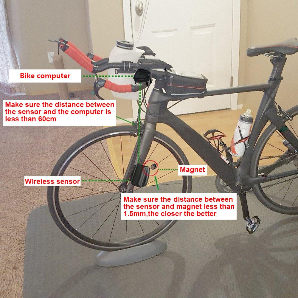 Máy tính đi xe đạp không dây có gắn màn hình LCD có đèn nền không thấm nước