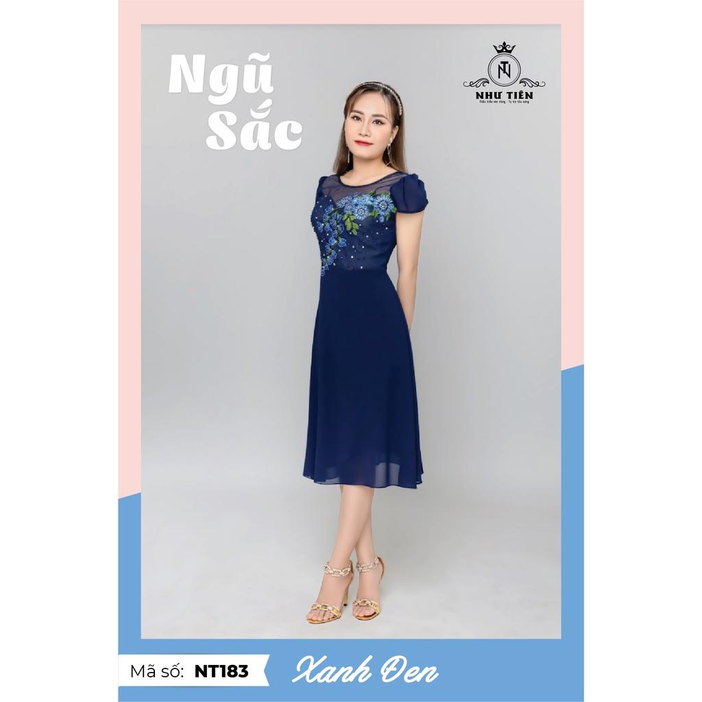 Đầm Nữ Trung Niên Như Tiên Ngũ Sắc NT183