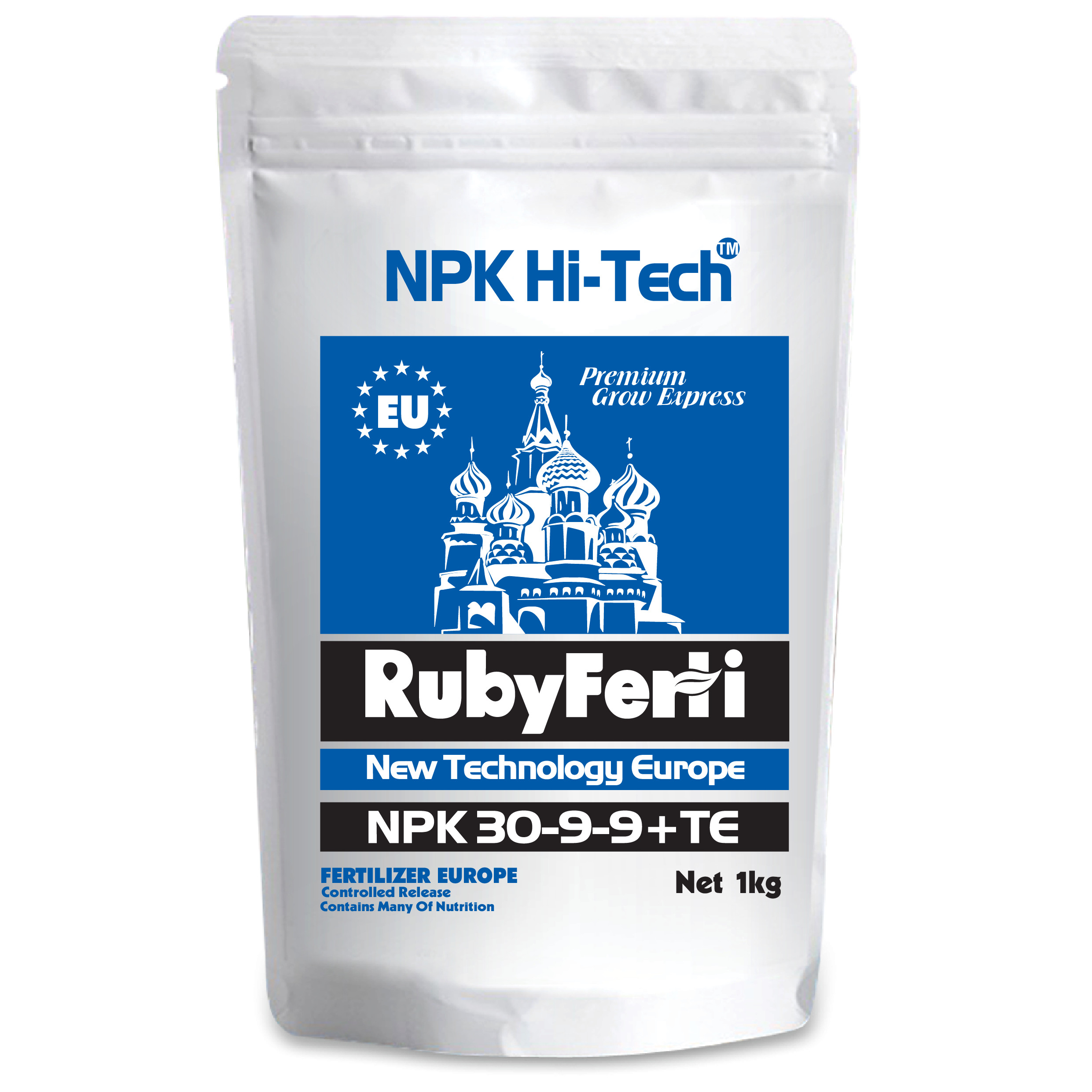 Phân bón NPK Hi-Tech: RubyFerti NPK 30-9-9+TE