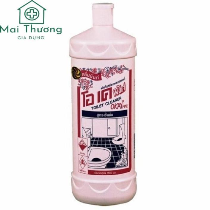 Combo 12 Chai Nước Tẩy Nước Tẩy Rửa Bồn Cầu Okay Pink Toilet Cleaner Thái Lan (1 chai 960ml ) siêu mạnh, siêu rẻ...