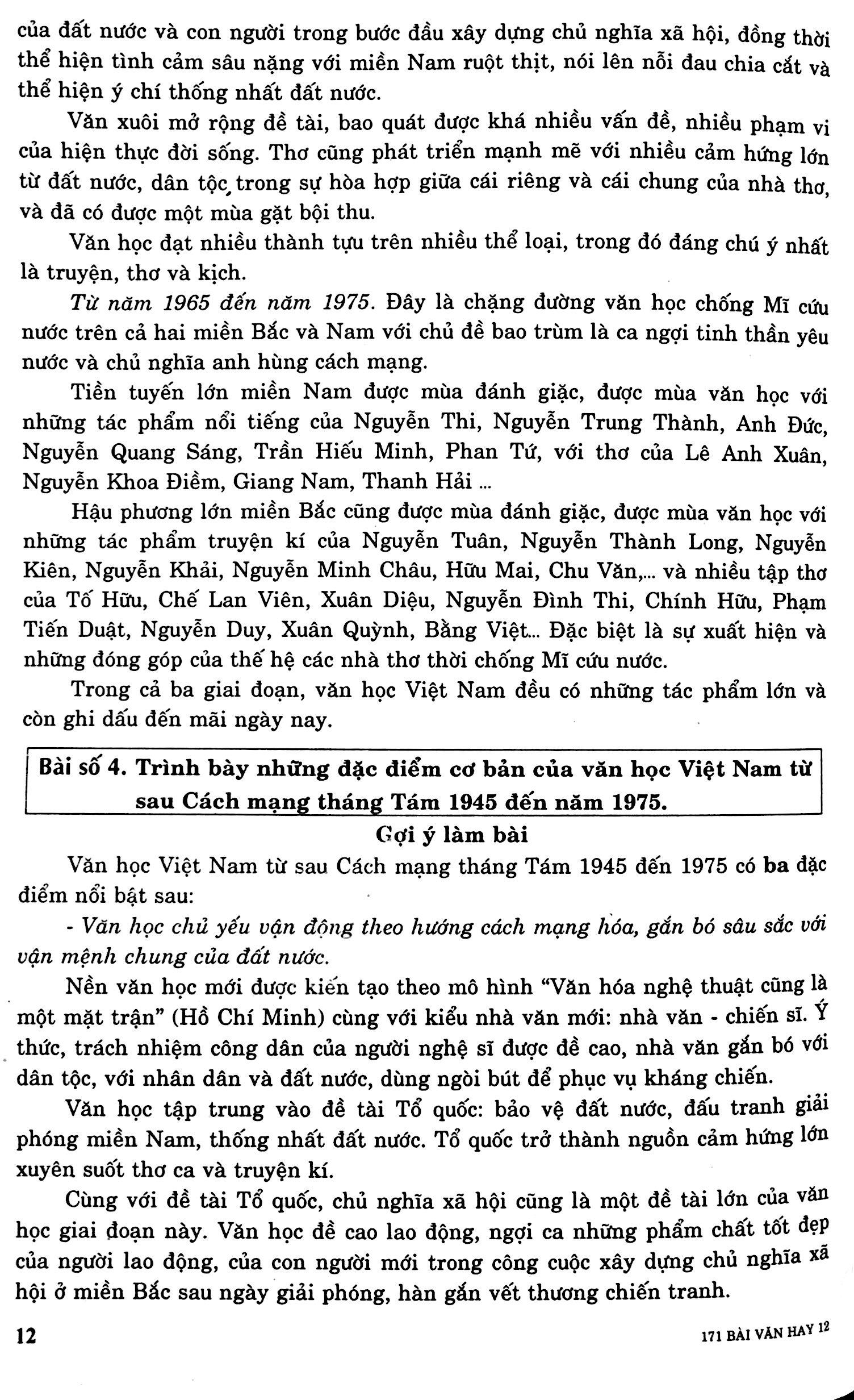 Tuyển Chọn 171 Bài Văn Hay 12