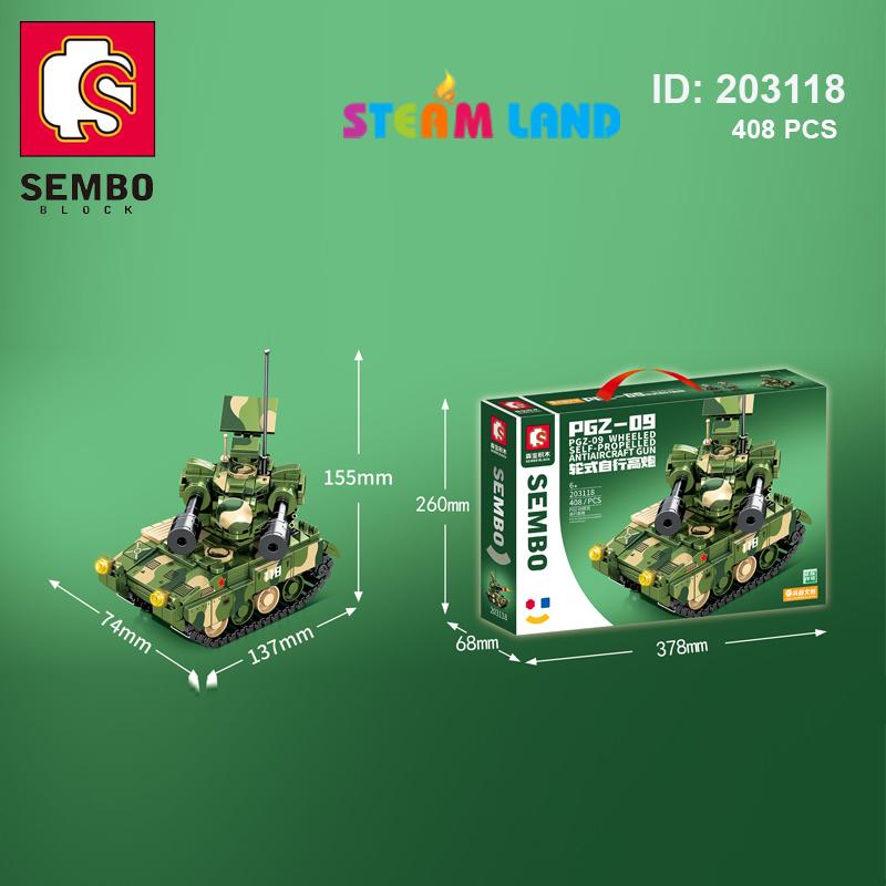 Đồ Chơi Lắp Ráp, Xếp Hình cho bé trai từ 6 tuổi Xe Tăng Chiến Đấu Đặc Dụng - SEMBO 203118