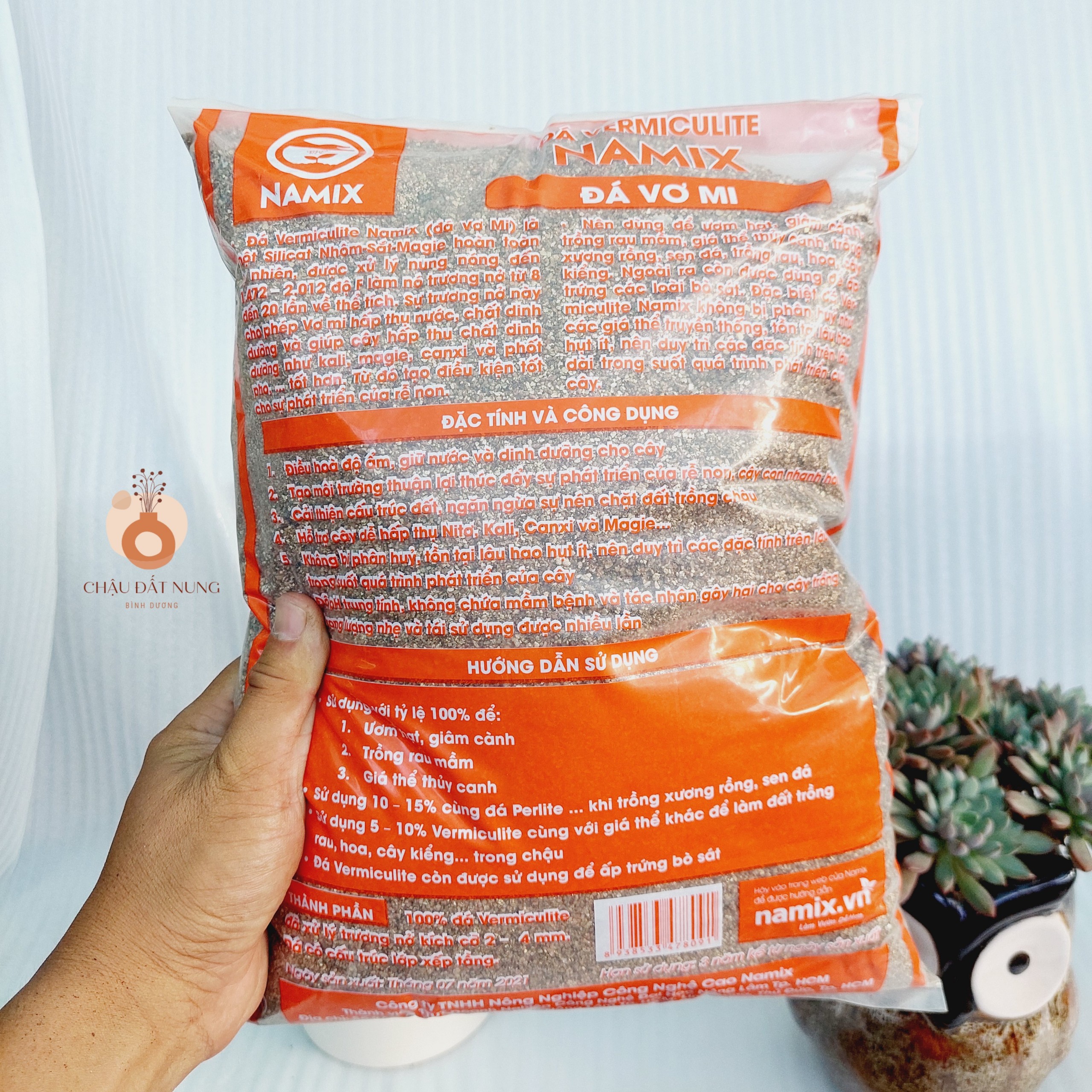 Đá Vermiculite size 2-4mm, điều hòa độ ẩm - kích thích ra rễ - 100gram