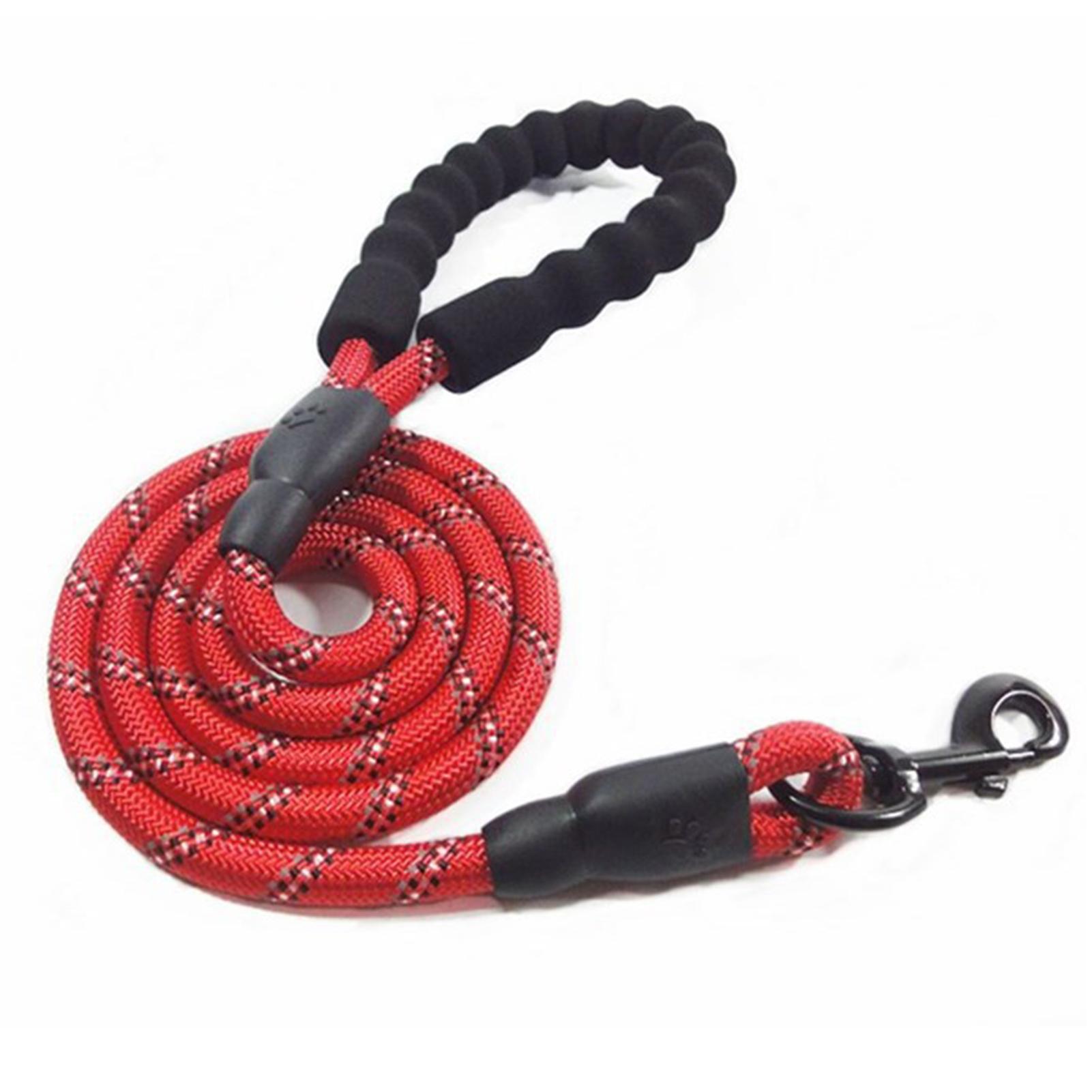 Dây xích chó phản quang 5ft tay cầm có đẹm mút chống trượt