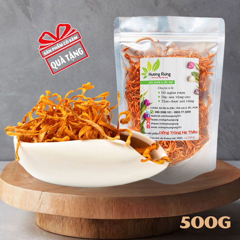 ĐÔNG TRÙNG HẠ THẢO 1kg sấy khô tự nhiên, loại đặc biệt thơm ngon