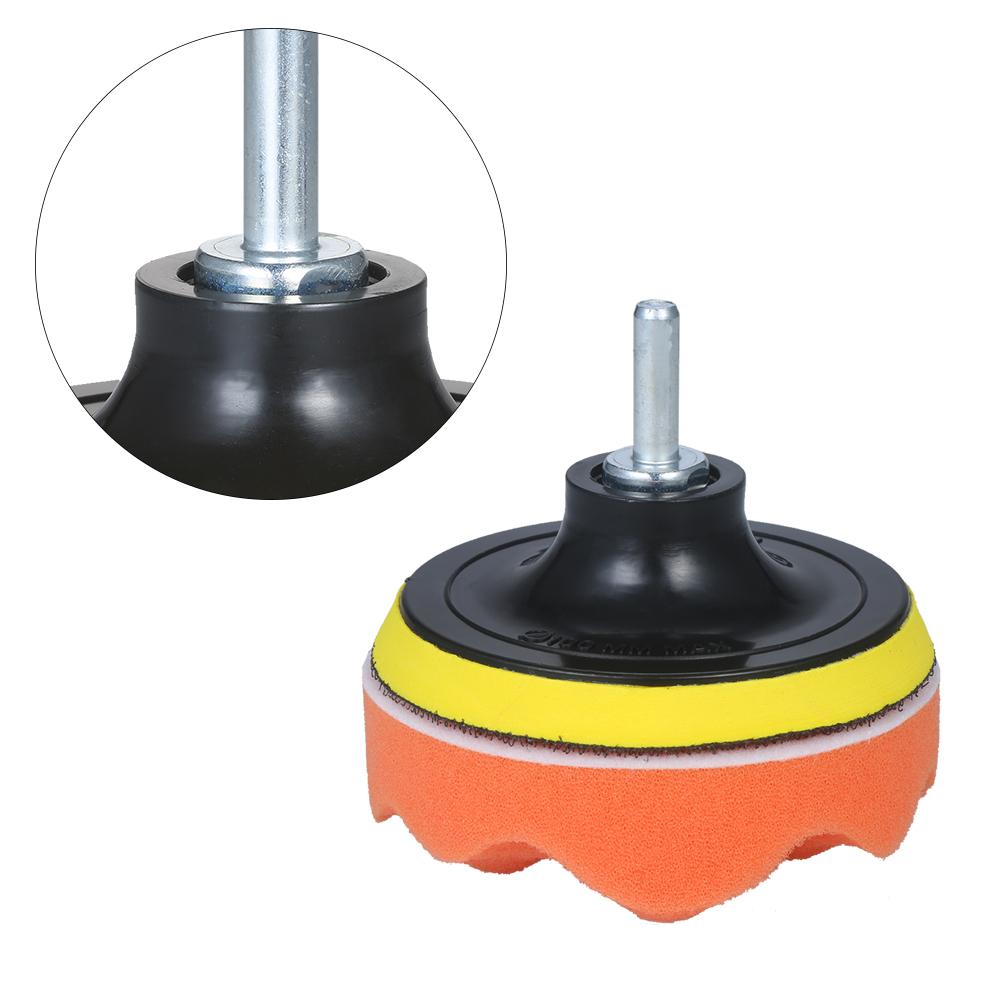 10pcs Polishing Pad Kit 4-inch Foam Buffing Pads with Waffle Foam Wool Pad Backing Plate for Angle Grinder Buffer