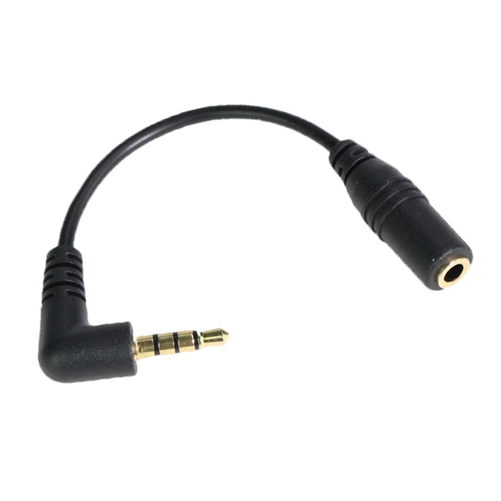 TRS 3.5mm Female Plug to Male Adapter Audio Cable 3.94inch