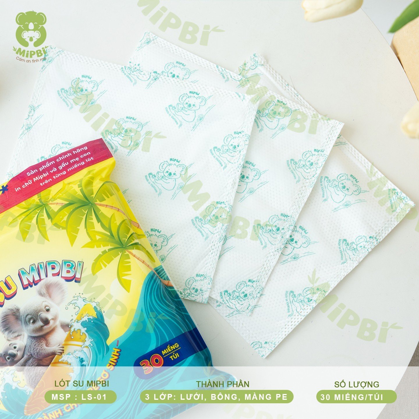 Giấy lót phân xu Mipbi