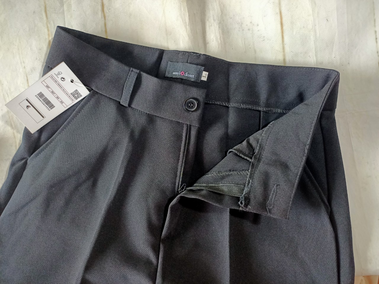 Quần tây nữ lưng cao ống rộng - M