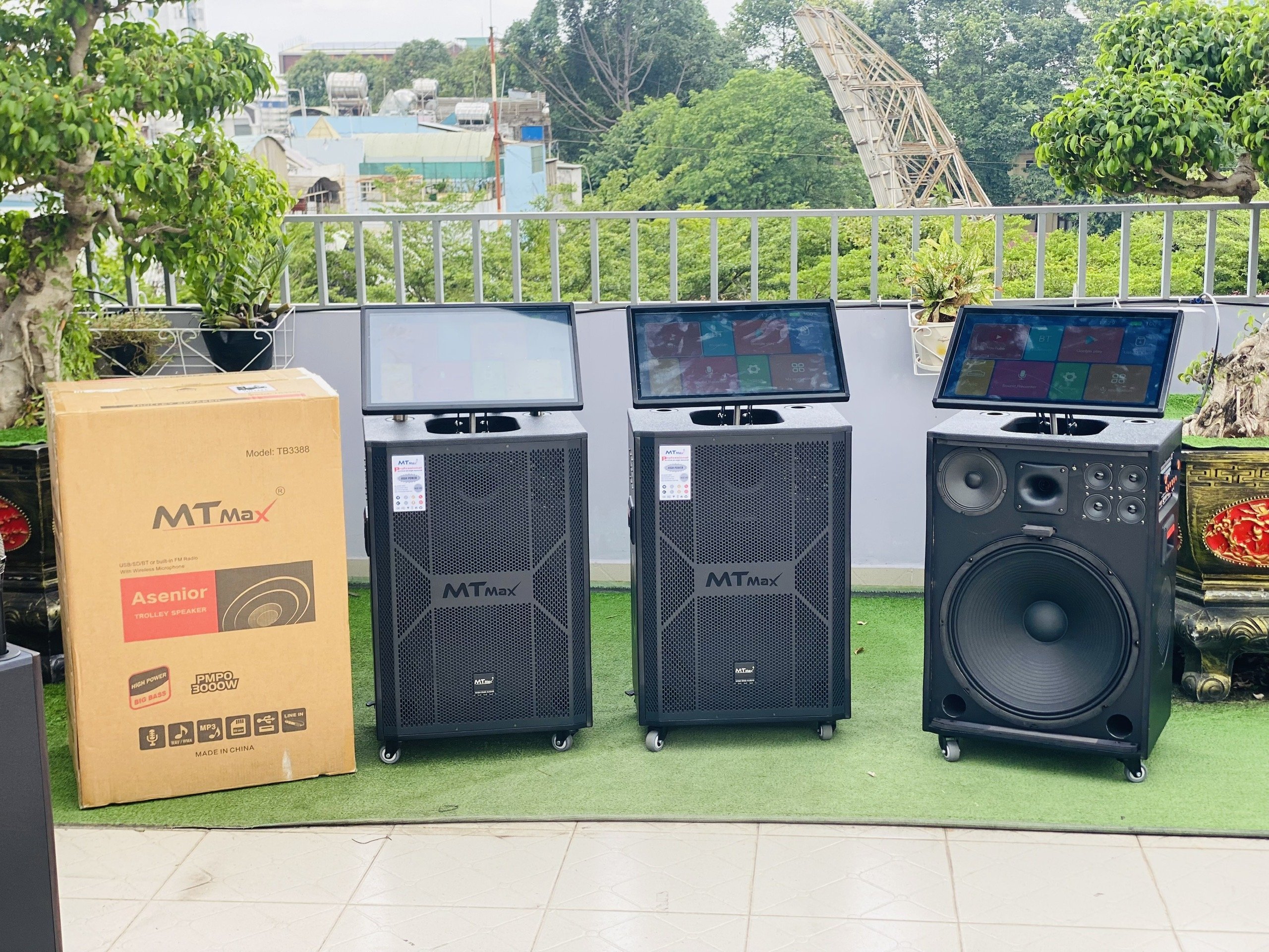 Loa Màn Hình MTMAX TB3336 Bass30 Mới Nhất Đã Có Mặt Tại Việt Nam Màn Hình 19inch Góc Nhìn 178 Độ Công suất 500W Hệ Thống 5 Loa, 3 Đường Tiếng Đi Kèm Cặp Micro Kim Loại Sang Trọng Chống Hú Cao Cấp. HÀNG CHÍNH HÃNG
