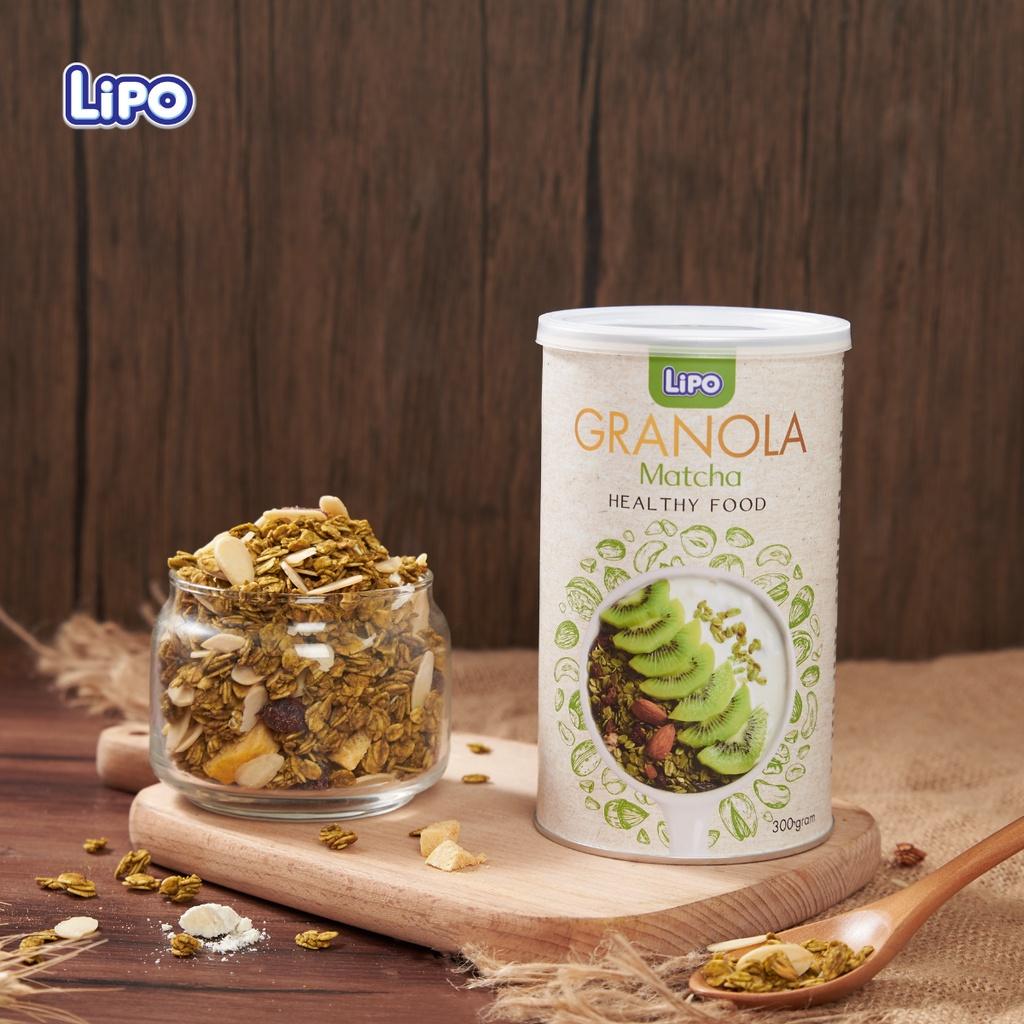 Ngũ cốc dinh dưỡng Granola Lipo 300g vị matcha