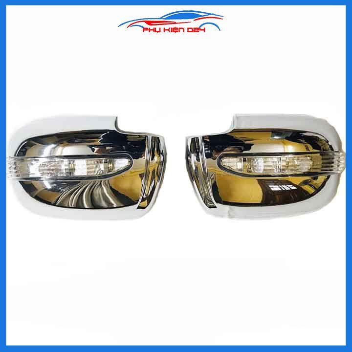 Ốp gương Innova 2006-2007-2008-2009-2010-2011-2012-2013-2014-2015-2016 tích hợp led xi nhan mạ crom trang trí làm đẹp xe