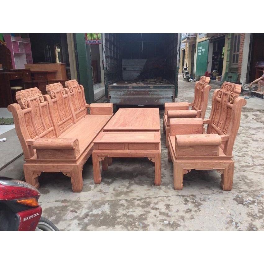 Bàn ghế âu á tay hộp gỗ gõ đỏ tay 10