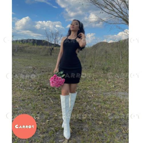 Đầm body sexy 2 dây hở lưng váy ôm đen cut-out thun sang chảnh đi dạo phố carrotxinhdep