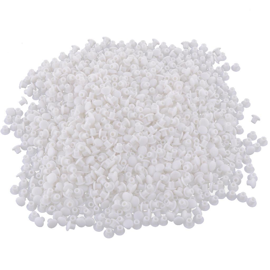 2X Set of 1000 Door Hinge Hole Cover Cabinet Plastic Screw Hole Blanking White