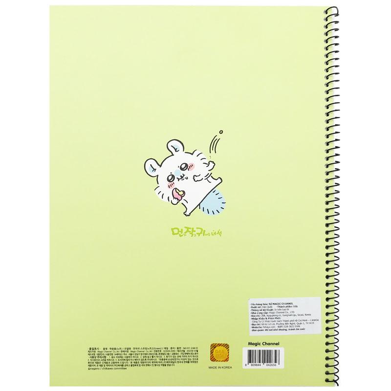 Sổ Lò Xo Kẻ Ngang Chiikawa Ver.2 - Magic Channel MJ-01-244D - Màu Xanh Lá