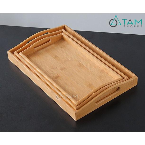 Khay gỗ đựng trà gỗ tre cao cấp số 13