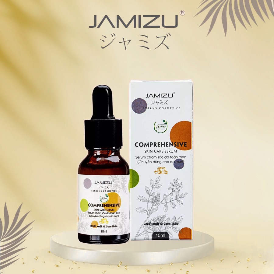 Serum Giảm & Ngừa Mụn Tuổi Dậy Thì JAMIZU Cam Thảo Nhật Bản - Giảm Nhờn Hết Mụn Mờ Thâm Trắng Da 15ml