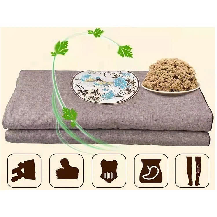 Thảm ngải cứu đông y sưởi ấm, hỗ trợ điều trị đau mỏi vai gáy xương khớp, Đệm sưởi điện ngải cứu đông y - Hàng chính hãng