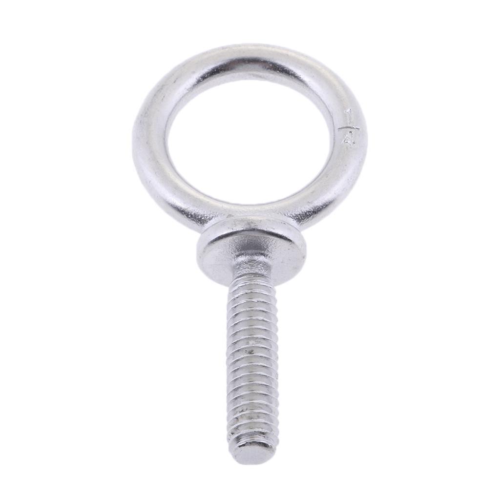2-4pack 304 Stainless Steel Lifting Eye Bolt Ring Shape Screws Nuts Part M4