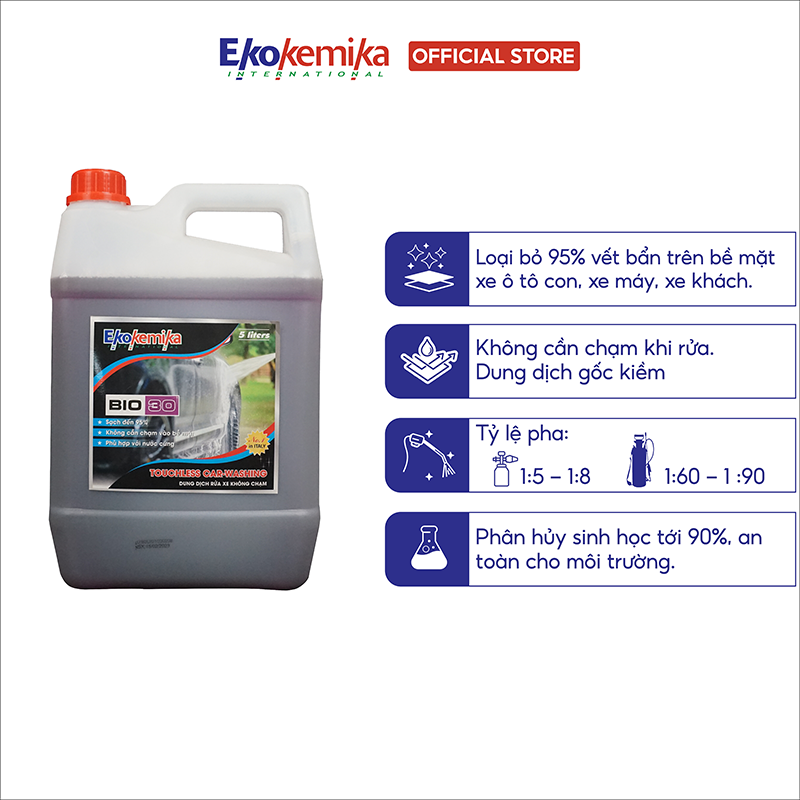  Dung dịch rửa xe không chạm Ekokemika BIO 30 (5L)