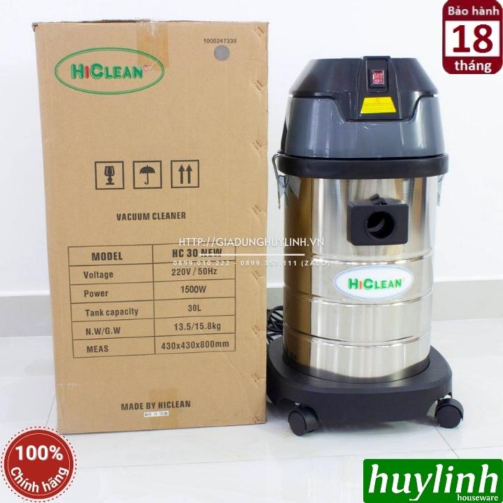 Máy hút bụi khô và ướt HiClean HC30 NEW (30L) - Hàng chính hãng