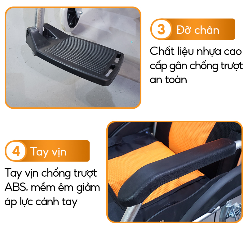 Xe lăn khung nhôm NIKITA, Trọng lượng nhẹ, kích thước xếp gọn siêu nhỏ, có quai xách để xách tay - NIKITA BH 12T