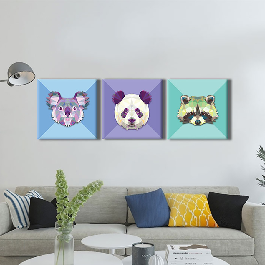 Bộ Tranh Canvas 3 Chú Gấu - W112