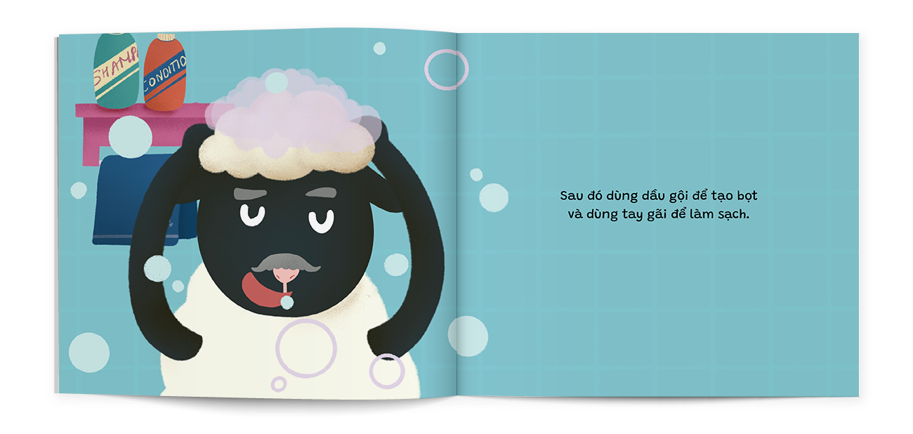 Sách Ehon Kỹ Năng Sống Để Con Yêu Tự Lập - Cùng Gội Đầu Nào