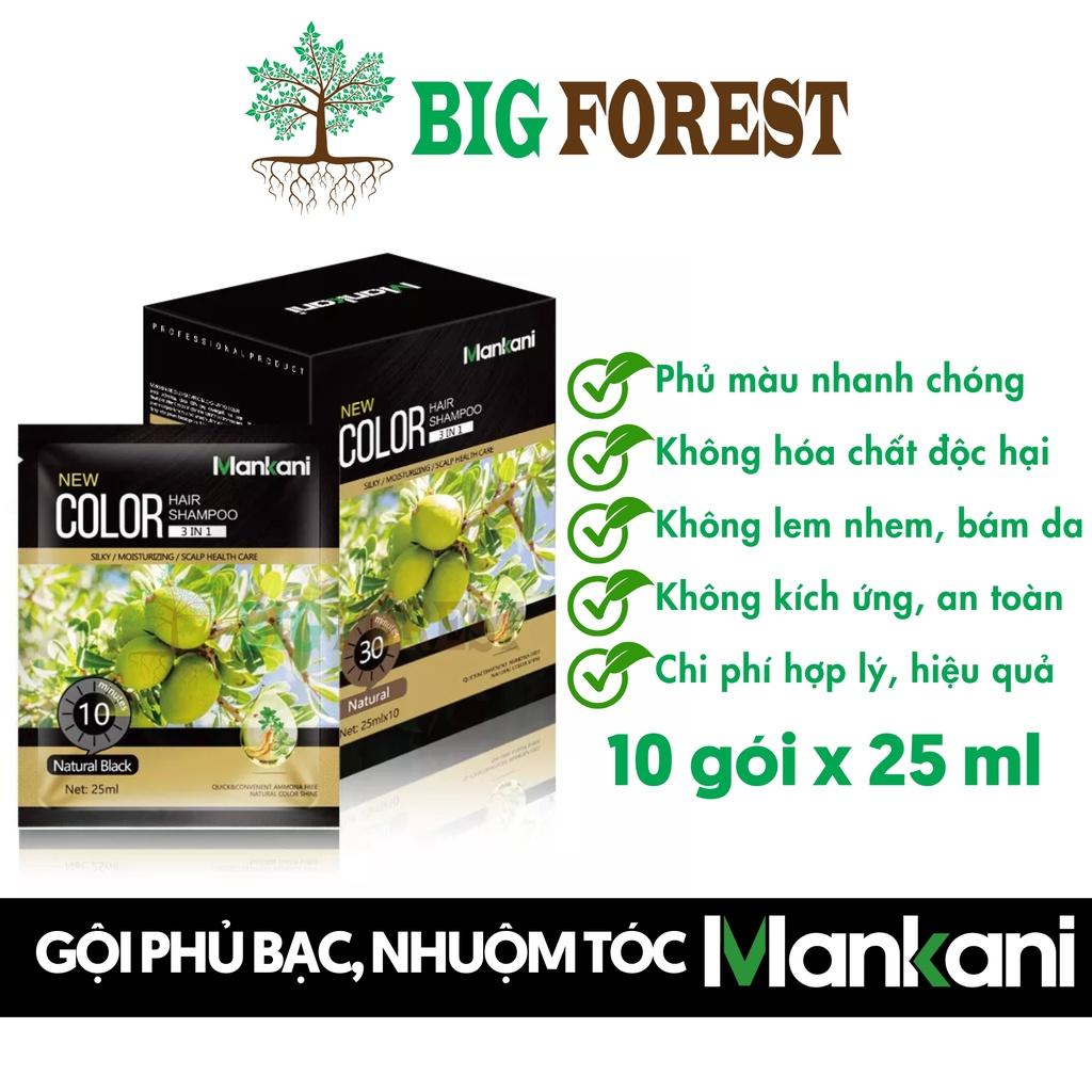 Hộp Dầu Gội Phủ Bạc Thảo Dược Hữu Cơ, Nhuộm Tóc Mankani