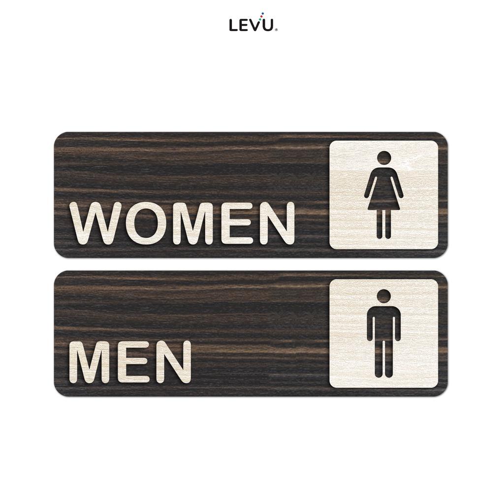 Bảng Gỗ Toilet (Men – Women) cao cấp decor quán LEVU TL18