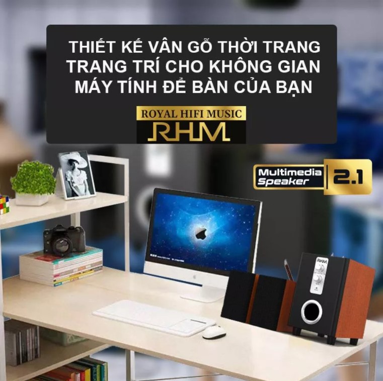 Loa máy tính 2.1 có bluetooth RHM-RM220BT - Hàng chính hãng