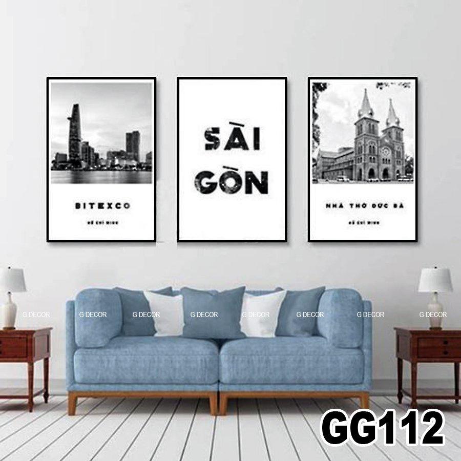 Tranh treo tường canvas 3 bức phong cách hiện đại Bắc Âu 30, tranh decor trang trí phòng khách, phòng ngủ, phòng ăn, spa