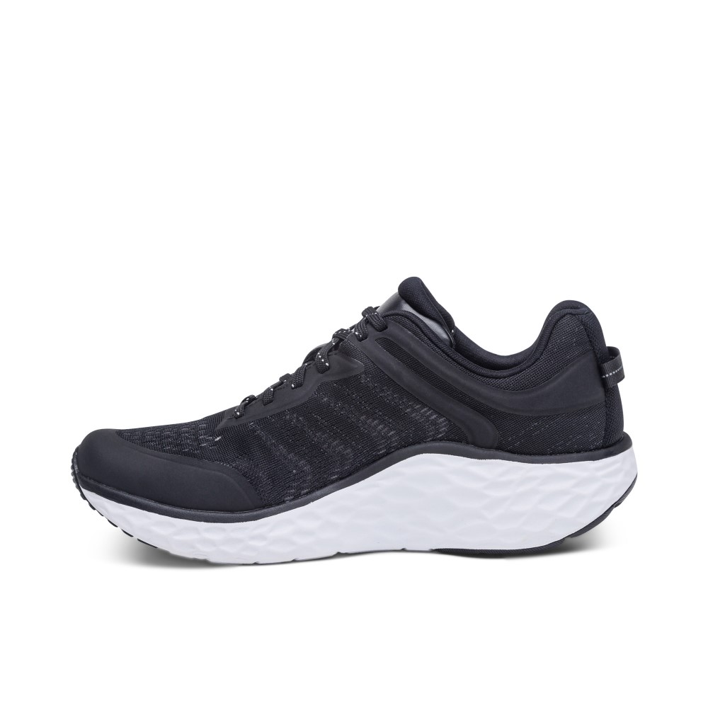 Giày sức khỏe nam Aetrex Chase Black - Giày thể thao nam nâng vòm chân, đế nhẹ, êm