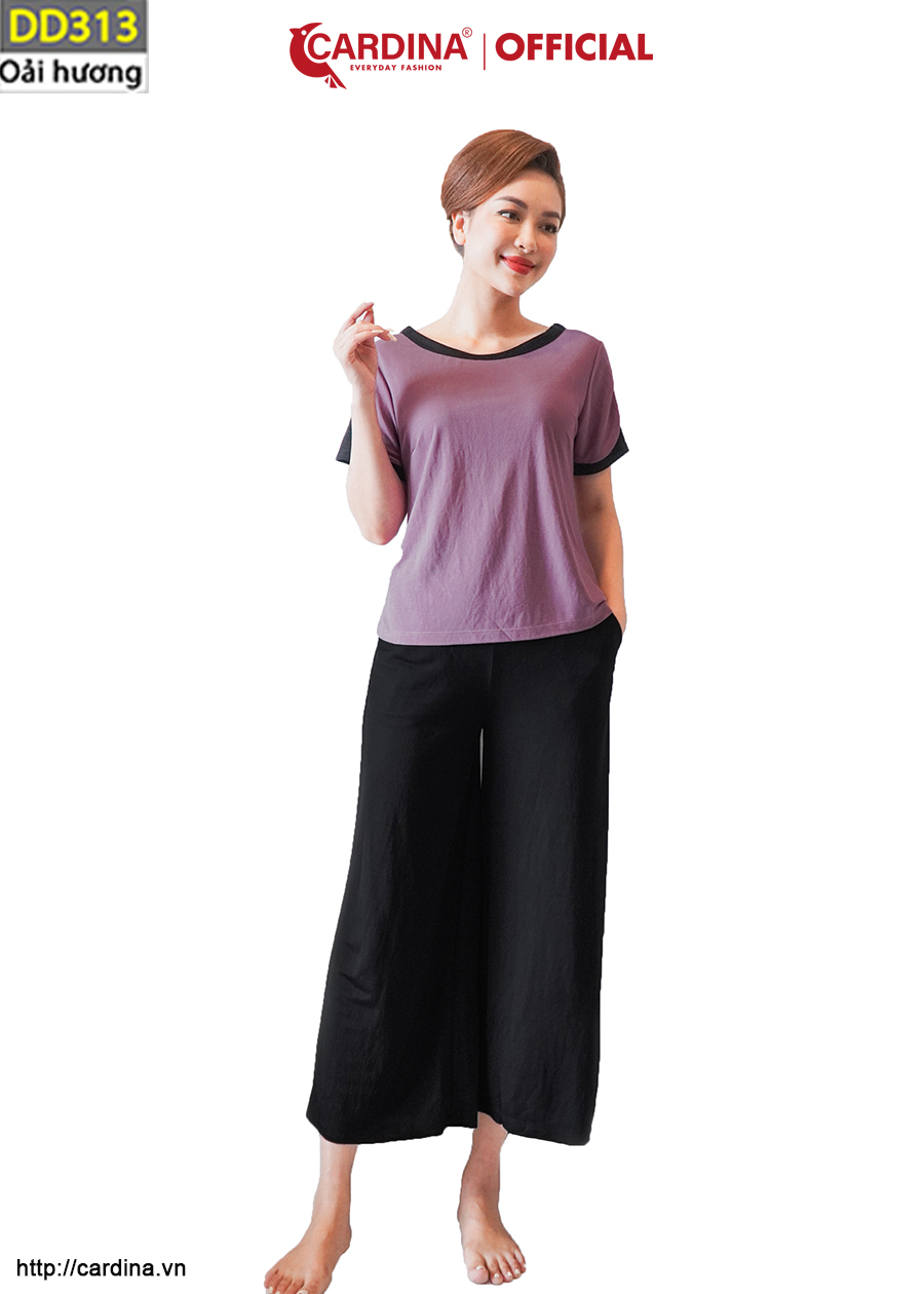 Bộ Lụa Đũi Dài Viền Né CAO CẤP CARDINA