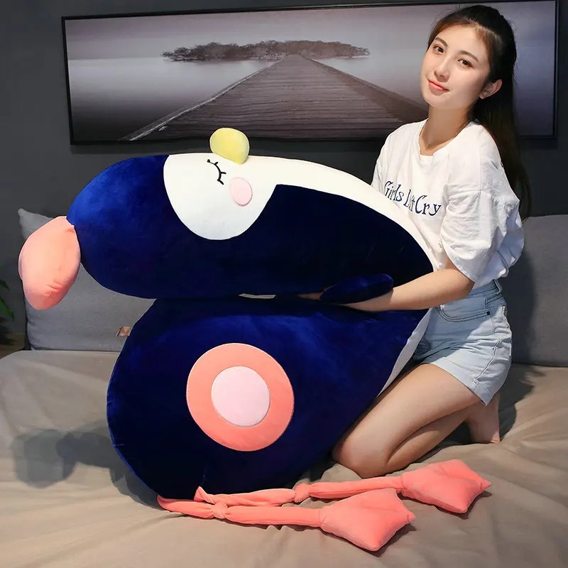 Thú nhồi bông chim cánh cụt dài nhiều màu - Size 110cm - Quà tặng gấu bông chim cánh cụt nhồi bông có kẹp chân cho mẹ bầu