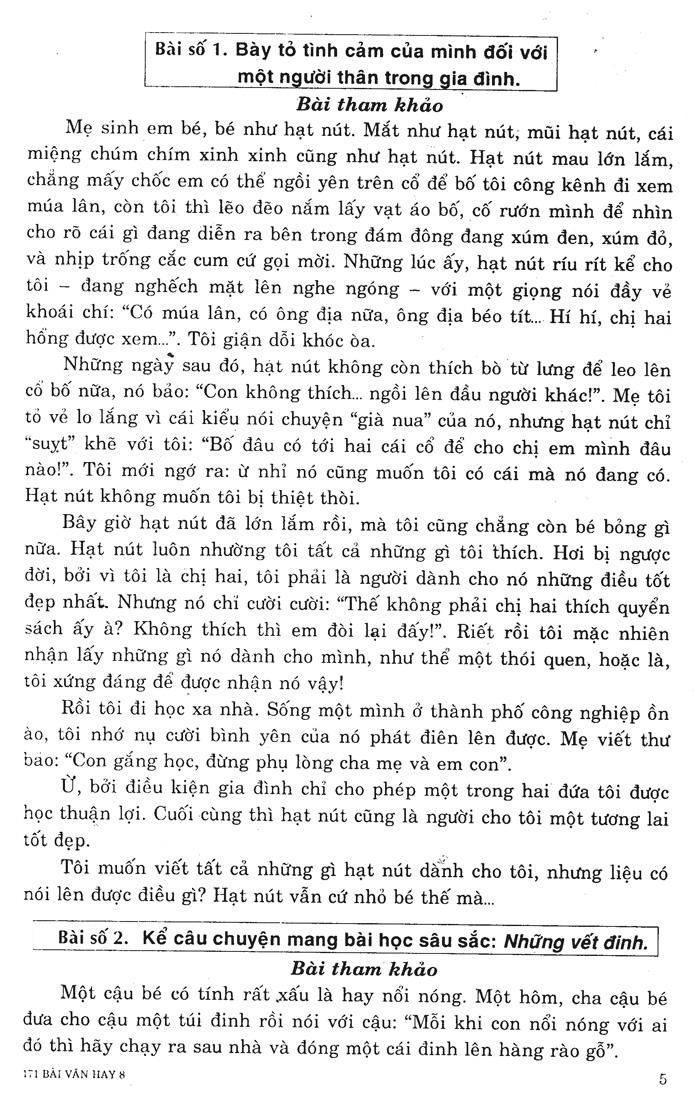 171 Bài Văn Hay Lớp 8 - Tái Bản