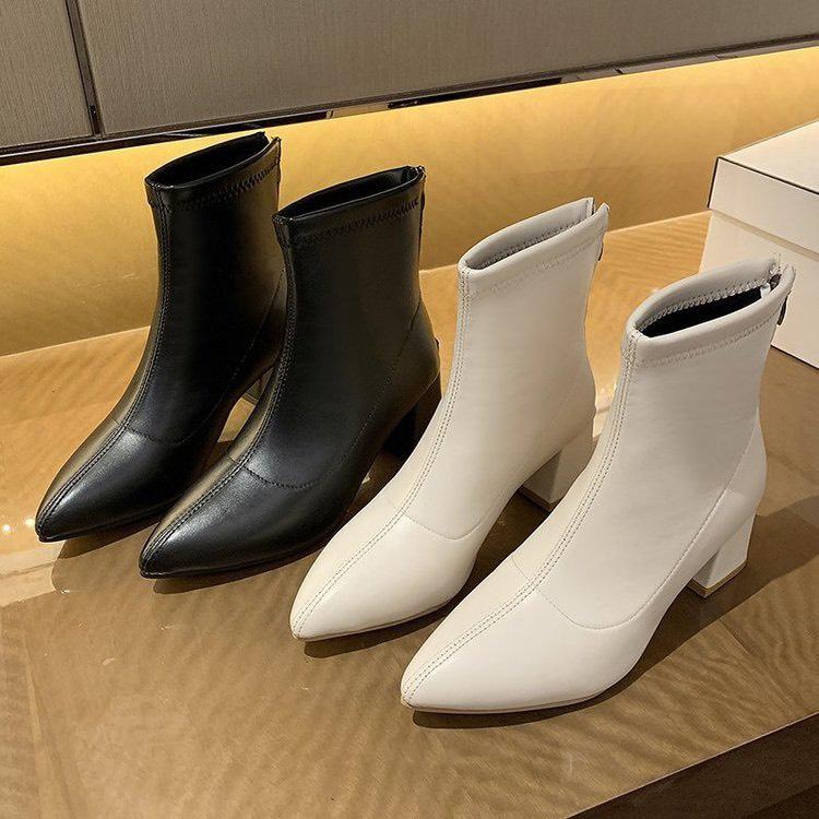 Bốt nữ lửng cổ, gót cao 6 phân (mã 518-bốt cổ lỡ