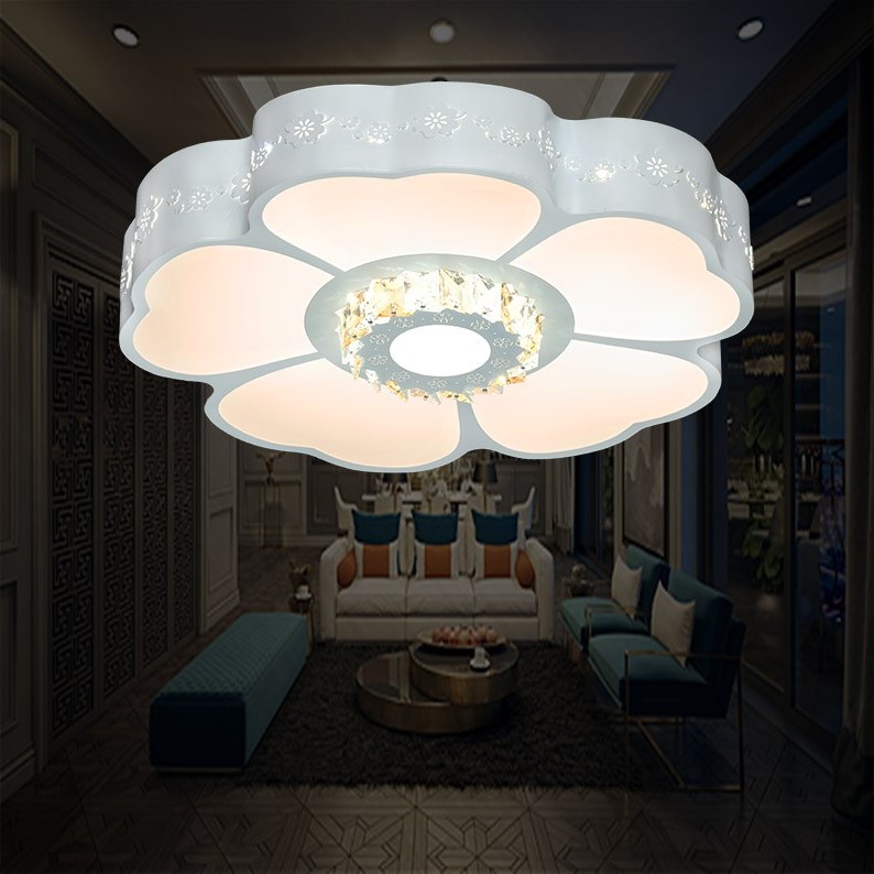 Đèn áp trần hiện đại hình bông hoa, LED 3 màu, trang trí phòng khách ML1093