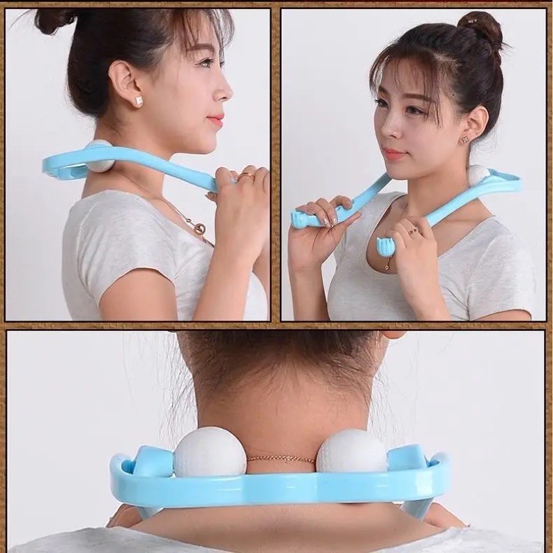 Gối Massage Hồng Ngoại 8 bi - GM234 - Tặng kèm Cây massage cổ vai gáy