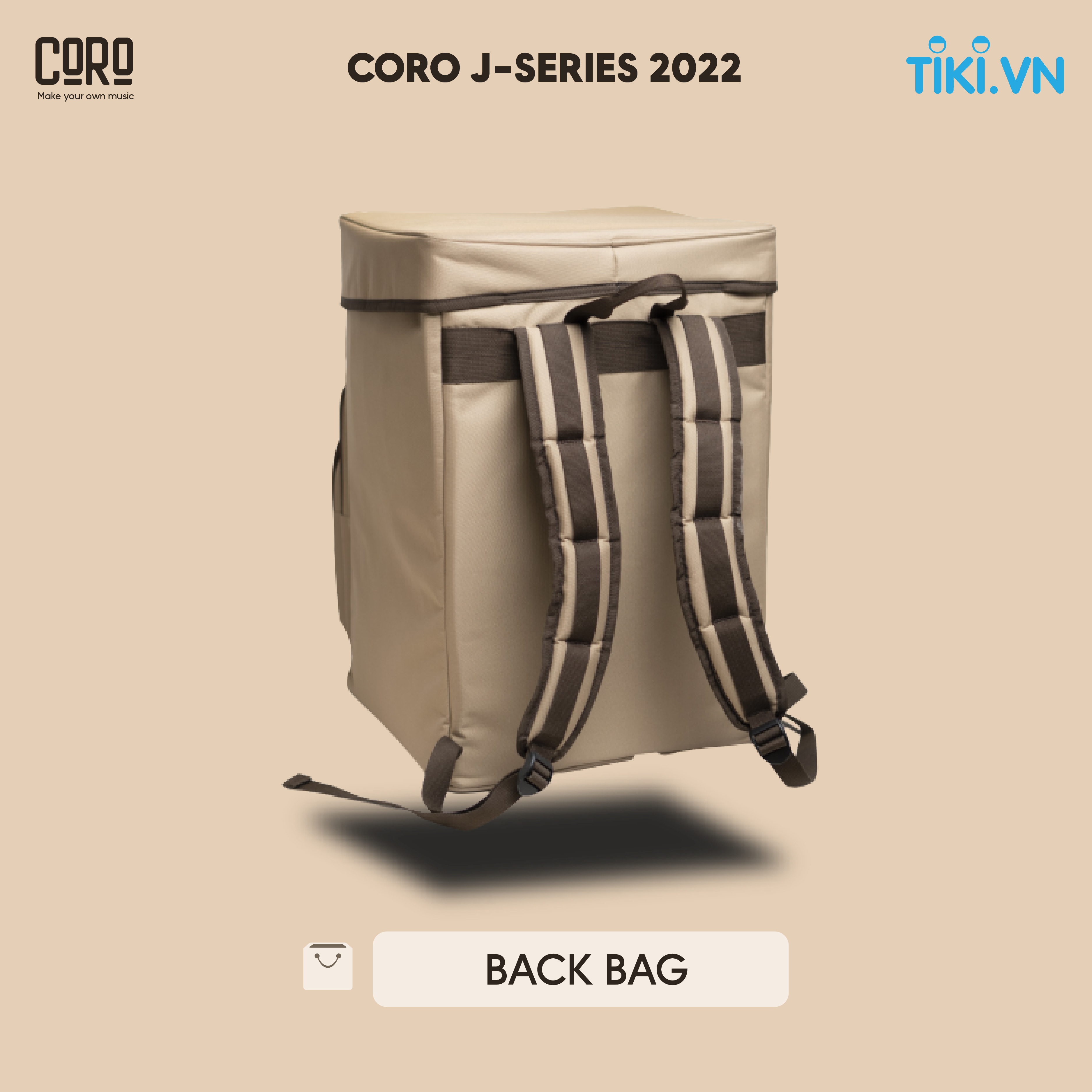 Trống Cajon CORO VIETNAM cao cấp [ J-Series ] - Tặng kèm bao trống cao cấp + Khóa học cajon online