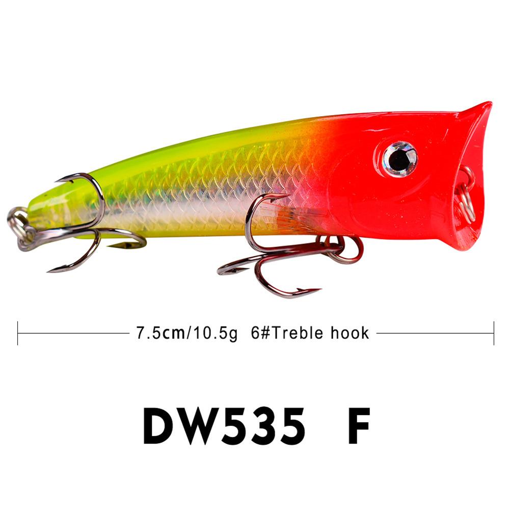 7.5cm 10.5g Popper Fishing Lure Hard Artificial Bait Topwater Carp Fishing Lures Wobbler Crankbait