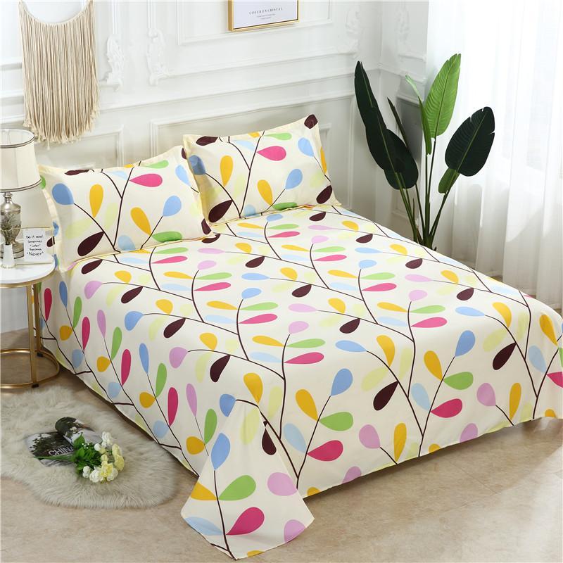 34 Bộ Giường Ngủ 1 Giường Nữ Hoàng Vương Sinh Đôi Bông/Polyester Tấm Phẳng Trải Giường Trang Bị Tấm bedsheets
