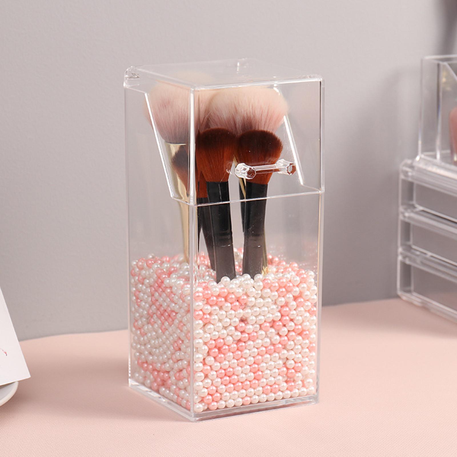 Transparent Acrylic Cosmetic Organizer Makeup Brush Container Storage Holder