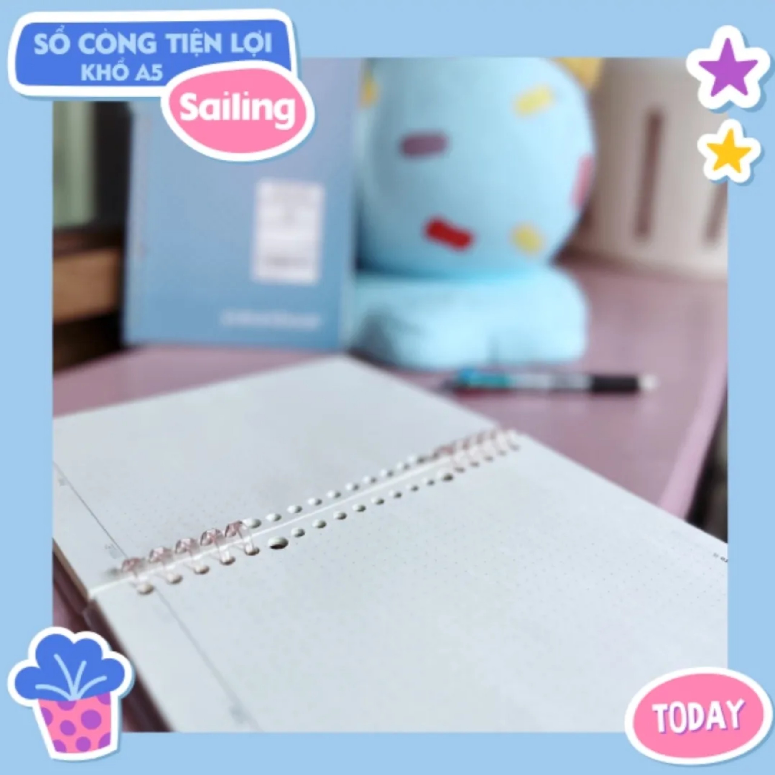 FUTUREBOOK-Sổ Còng Tiện lợi A5 –100Trang–Dòng Kẻ Chấm Dot –Định Lượng 100Gsm. Mã SP CK597