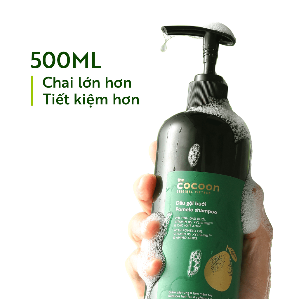 Dầu gội bưởi Cocoon giúp giảm gãy rụng và làm mềm tóc 500ml