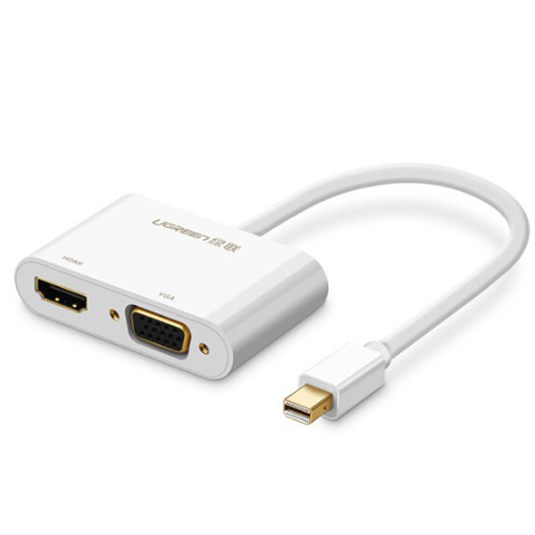 Mini DisplayPort to HDMI &amp; VGA Converter1 Trắng Ugreen Hàng chính hãng 40364