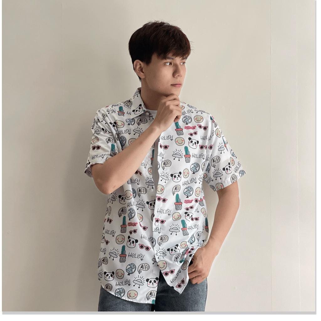 ÁO SƠ MI NAM FORM RỘNG HOẠ TIẾT ĐẶC SẮC , PHONG CÁCH