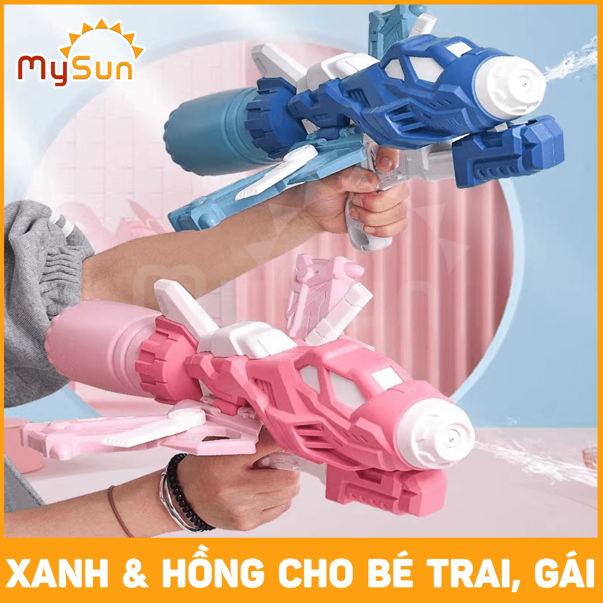 Súng nhựa bắn nước xịn đồ chơi trẻ em, phun áp lực cao cho bé cỡ lớn