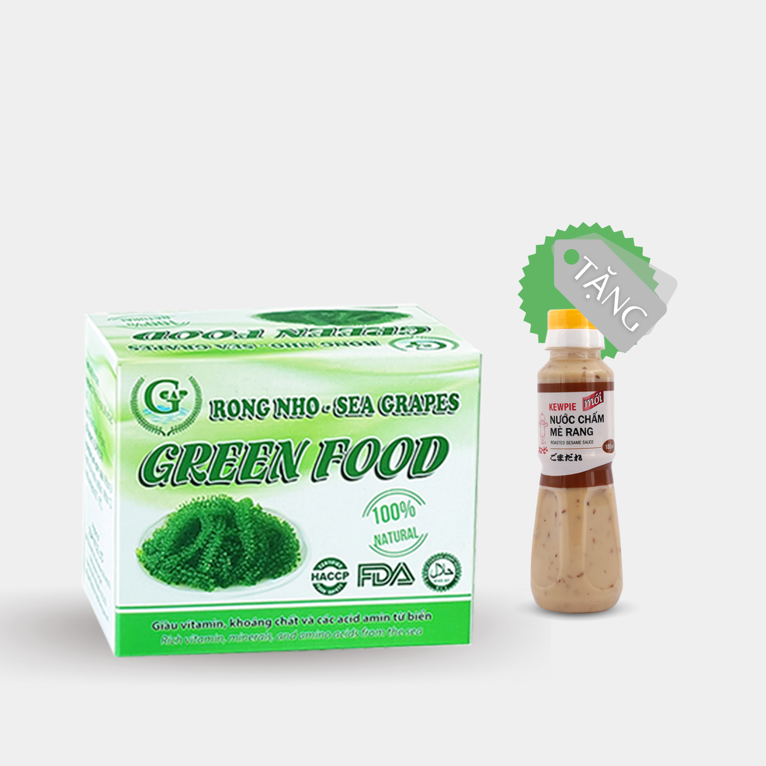 Rong nho biển GREEN FOOD - Sea grapes - Giàu vitamin, khoáng chất và các axit amin